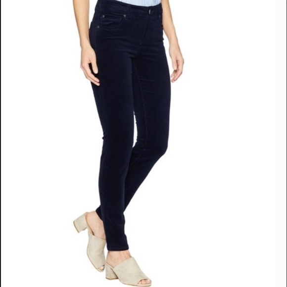 J Brand Marine Blue Mid Rise Pencil Leg Cords